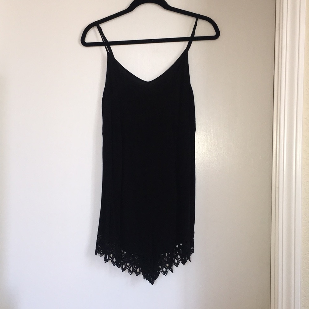 Black Forever 21 Romper w/Lace detail, size S
